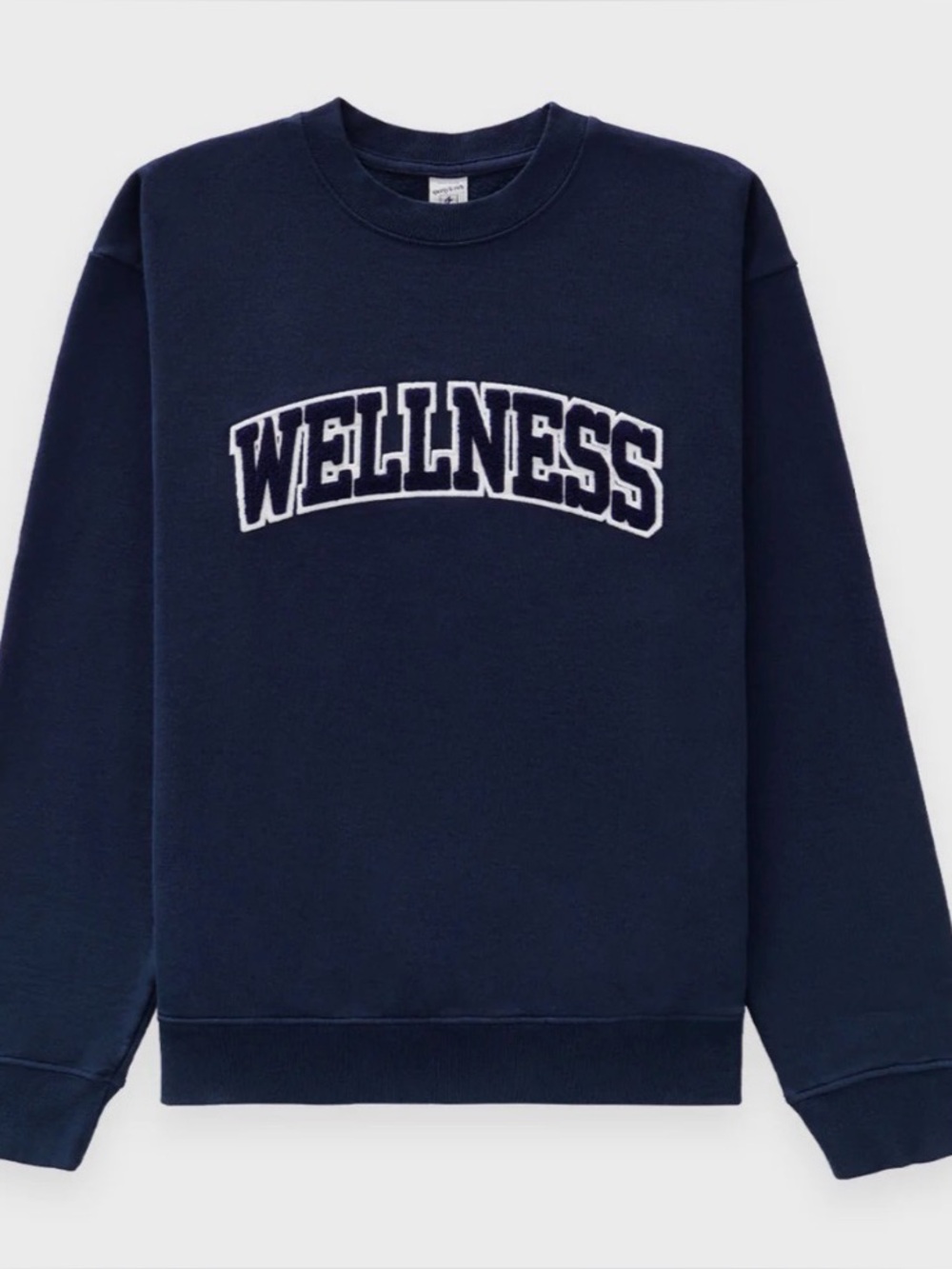 Sporty rich Wellness Ivy Bouclé Crewneck - Navy